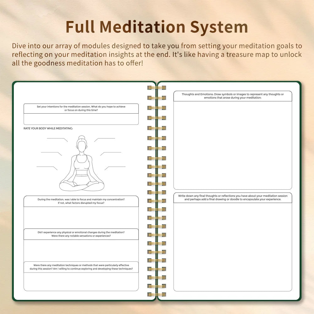 96 Pages A5 Hardcover Meditation Journal