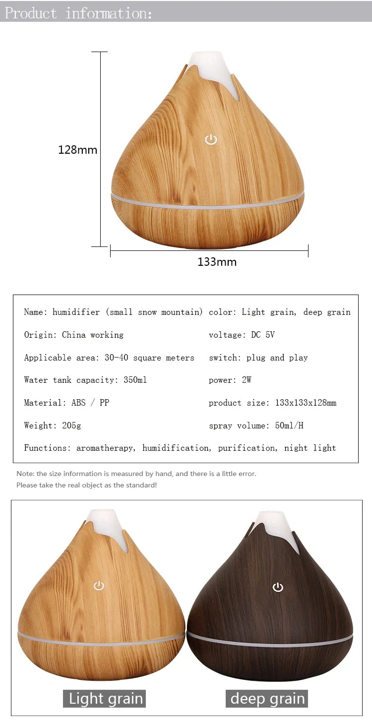 Aromatherapy Essential Oil Diffuser 350ML