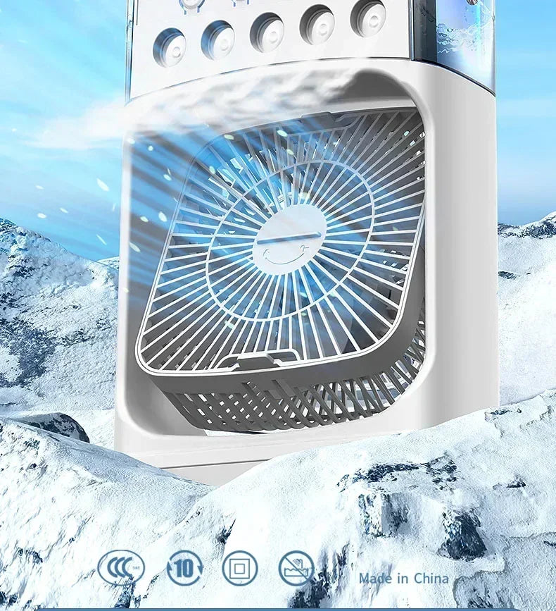 Portable humidifier fan three in one