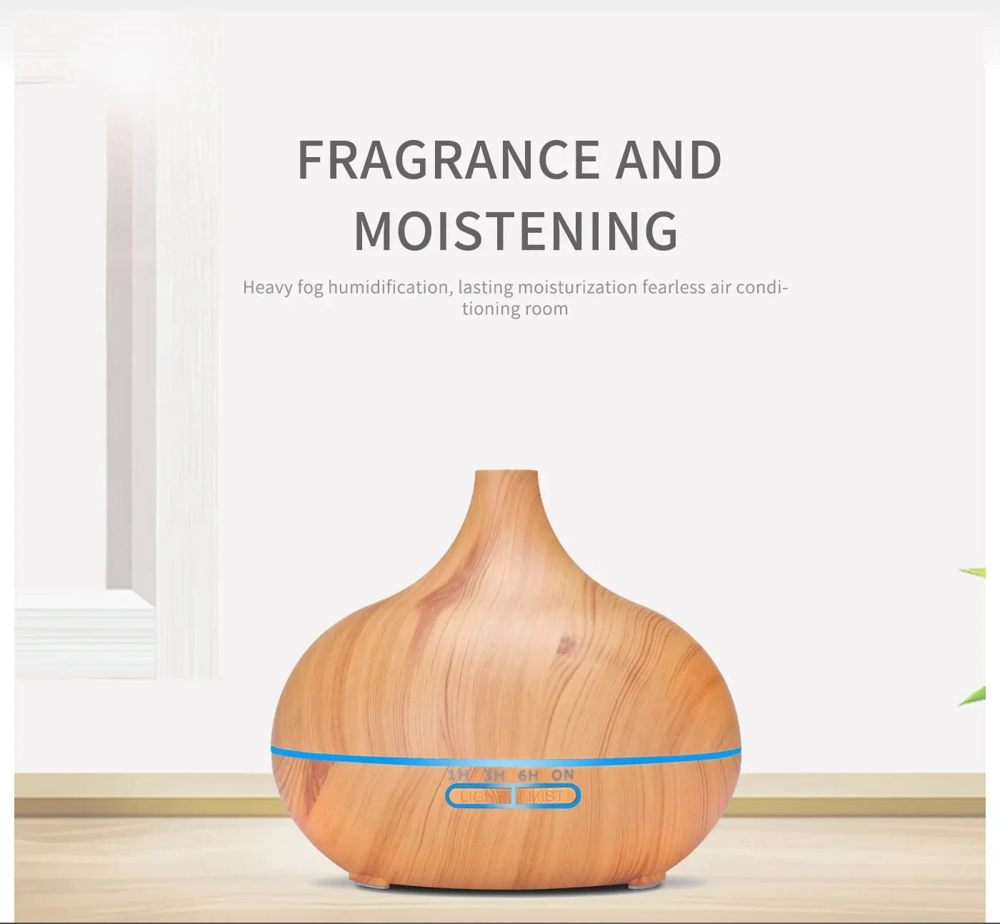 Air Humidifier Aromatherapy Essential Oil Diffuser Wood Grain