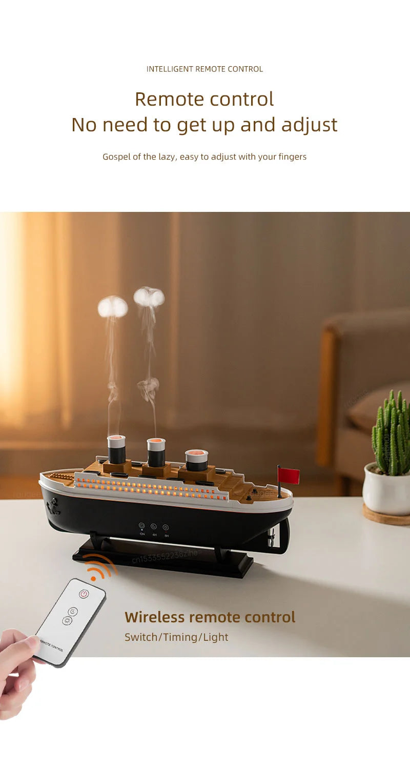 Ship Model Air Humidifier with Remote Control