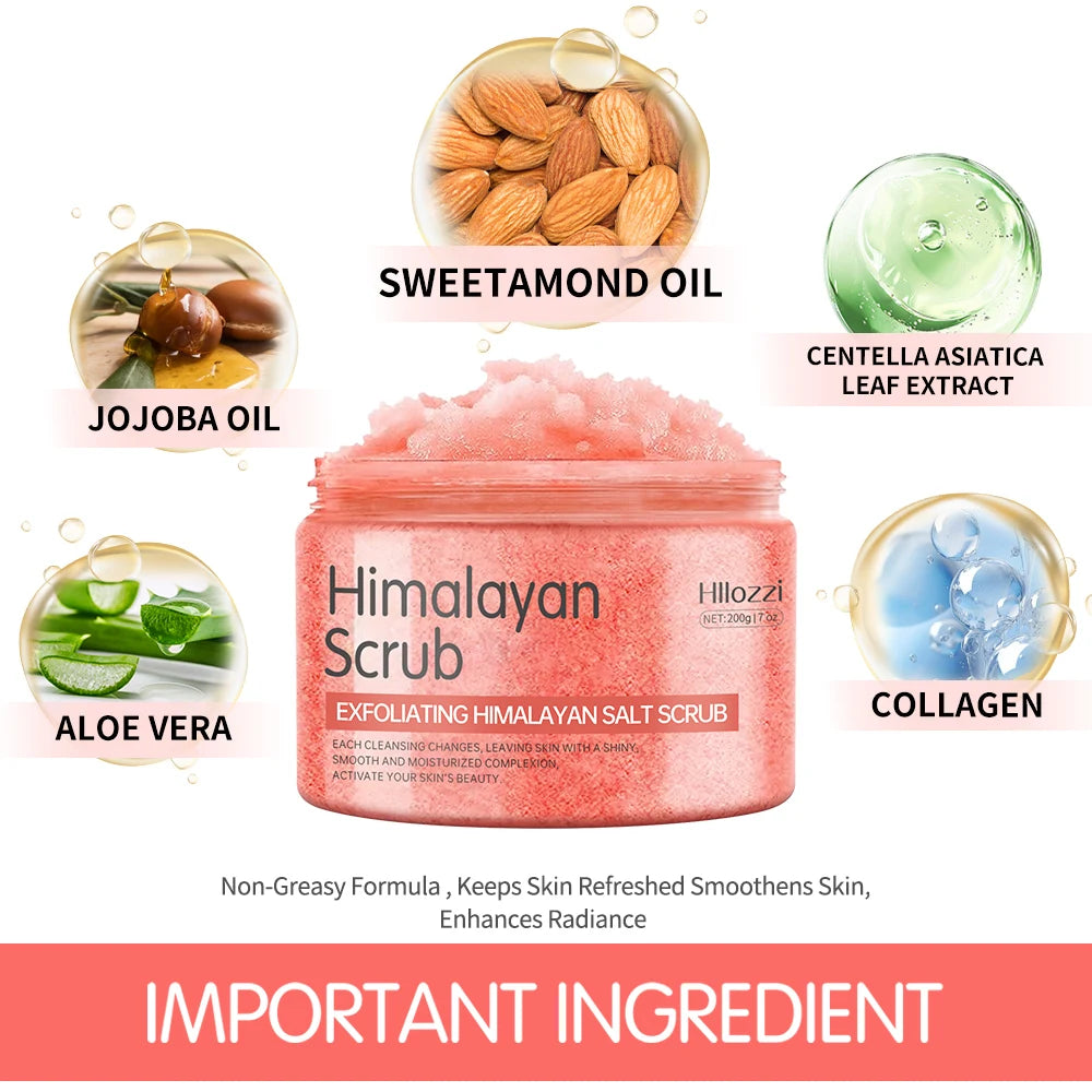 Himalayan salt scrub cleanses the skin