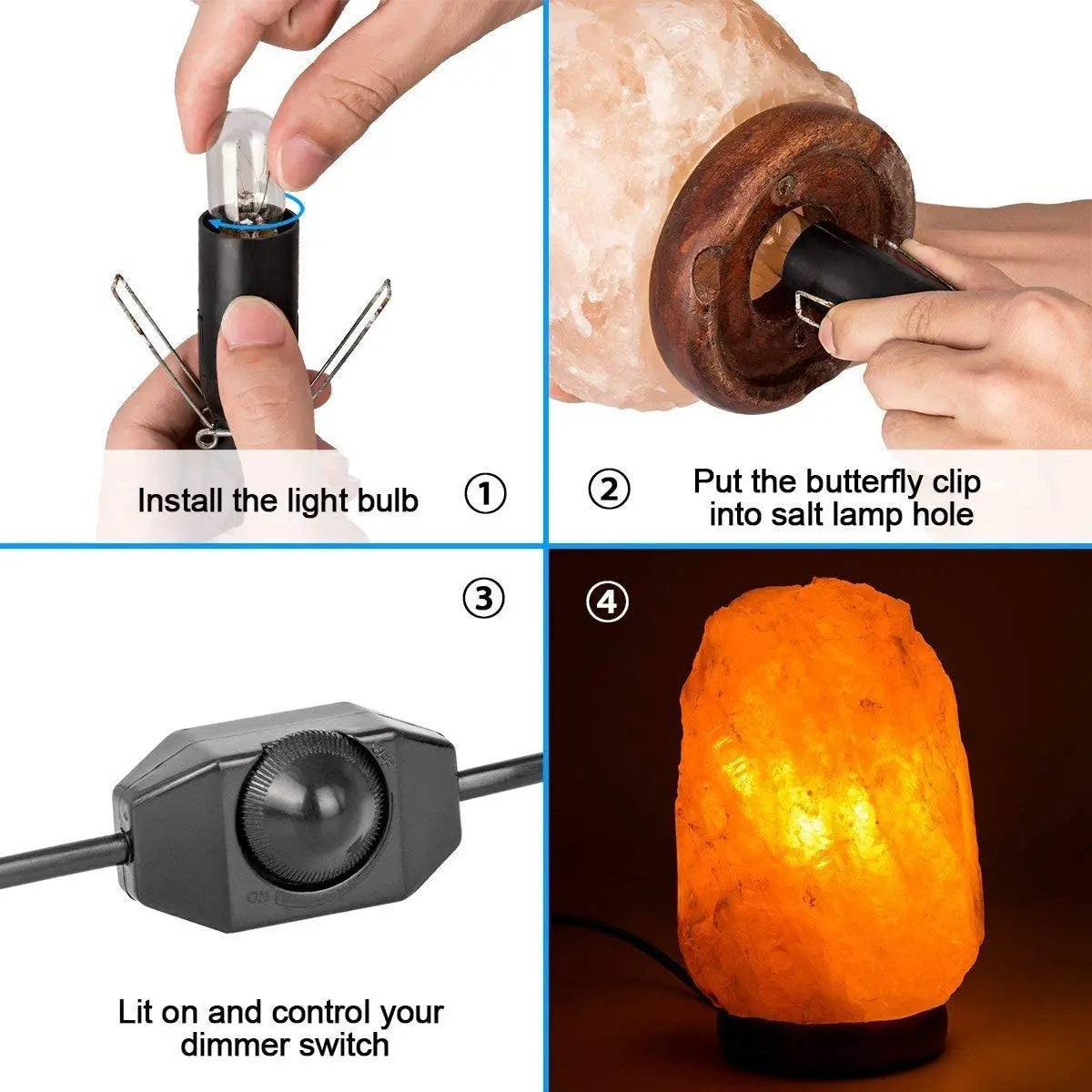 Himalayan Salt Lamp Cord with Dimmer Switch