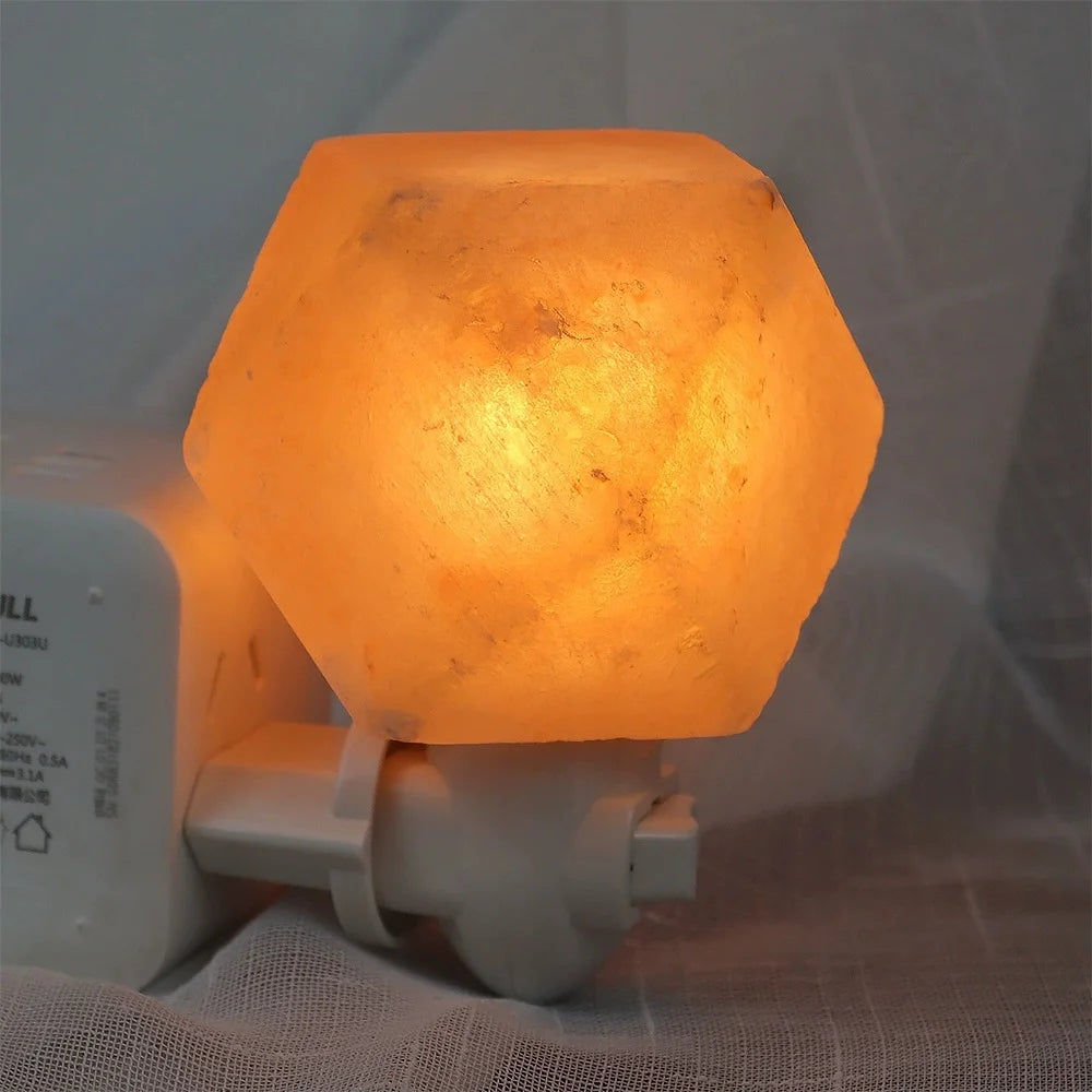 Himalayan Warm White Salt Lamp Night
