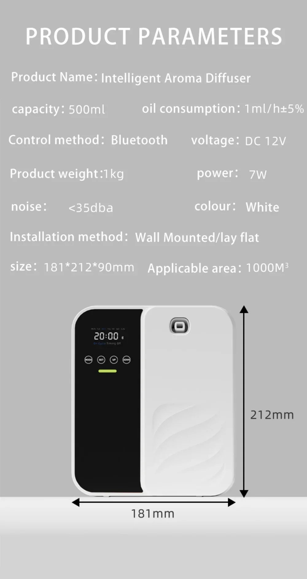 Aroma Diffuser 1000m³ Electric Scent Machine