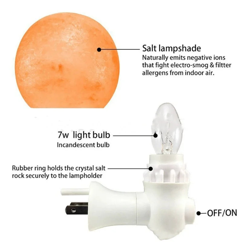 Himalayan Warm White Salt Lamp Night