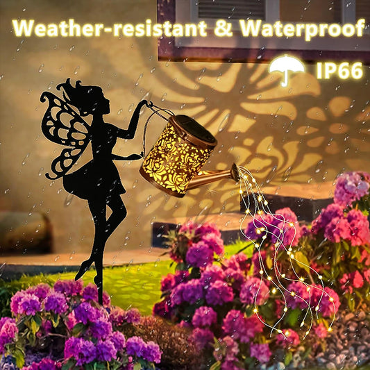 Solar Fairy Watering Can