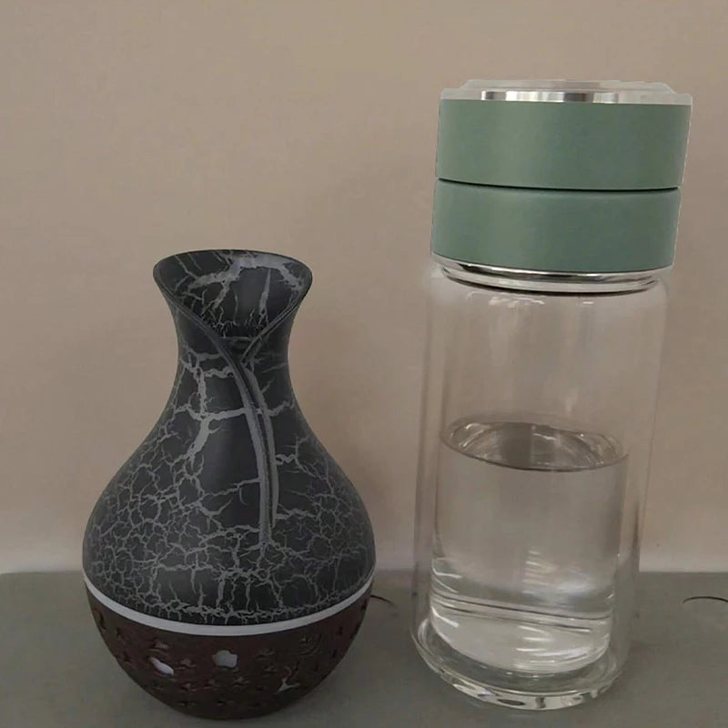 Mini USB Humidifier Wood Grain Aroma Diffuser