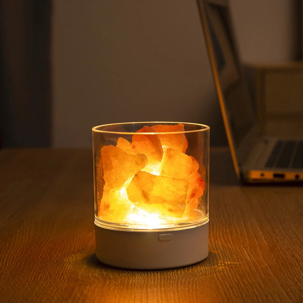 USB Natural Himalayan Salt Lamp Led
