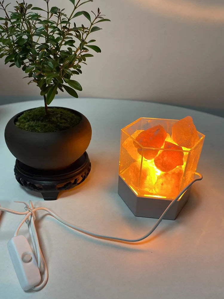 LED Natural Himalayan Crystal Salt Lamp