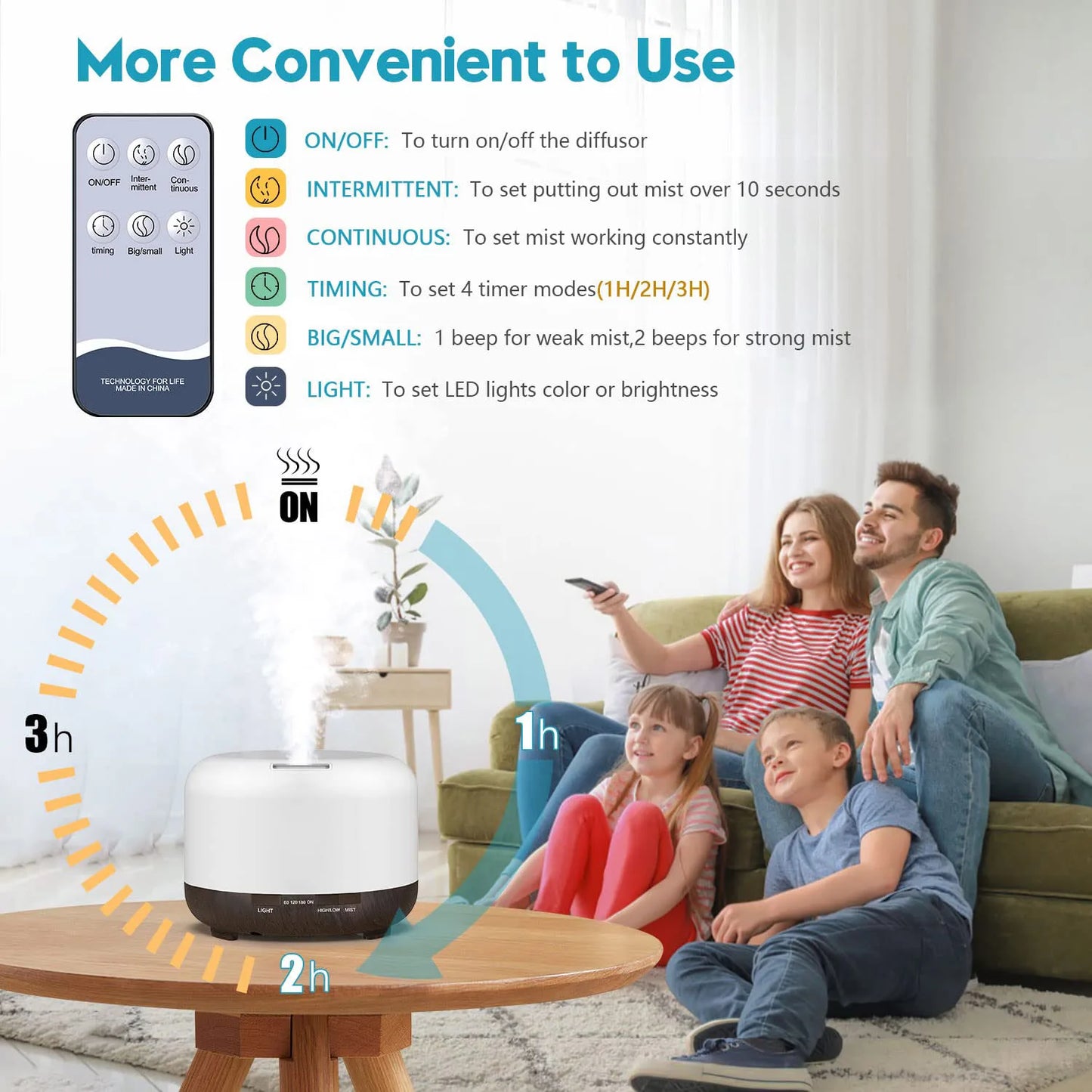 500ML Aroma Diffuser (Oils Optional)