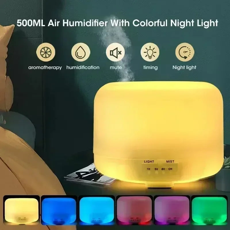 500ML Air Humidifier with Colorful LED Lights