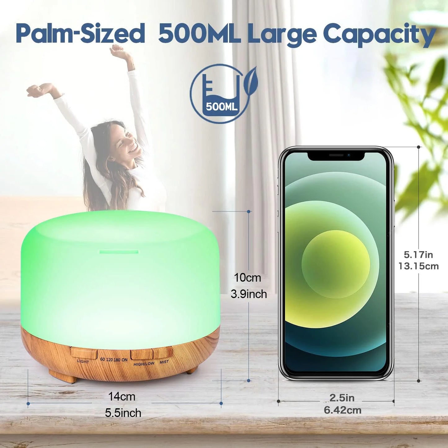 500ML Aroma Diffuser (Oils Optional)