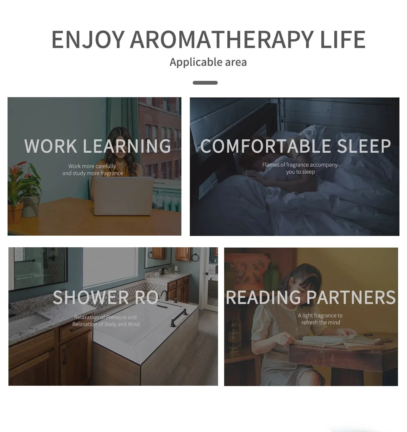 Air Humidifier Aromatherapy Essential Oil Diffuser Wood Grain