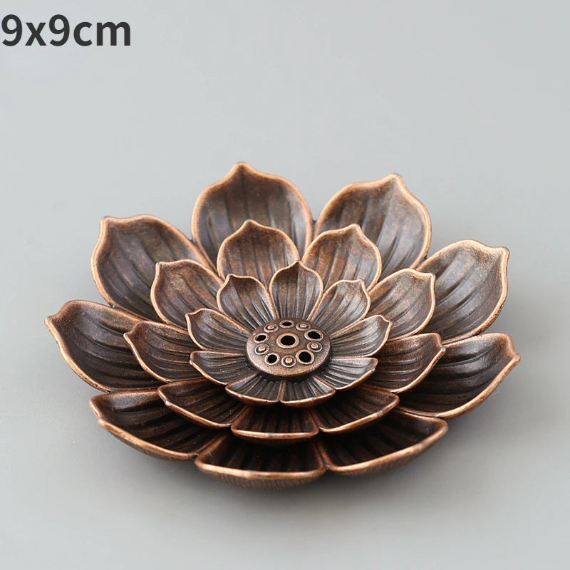 Alloy Incense Burner Stick Holder Buddhism Lotus