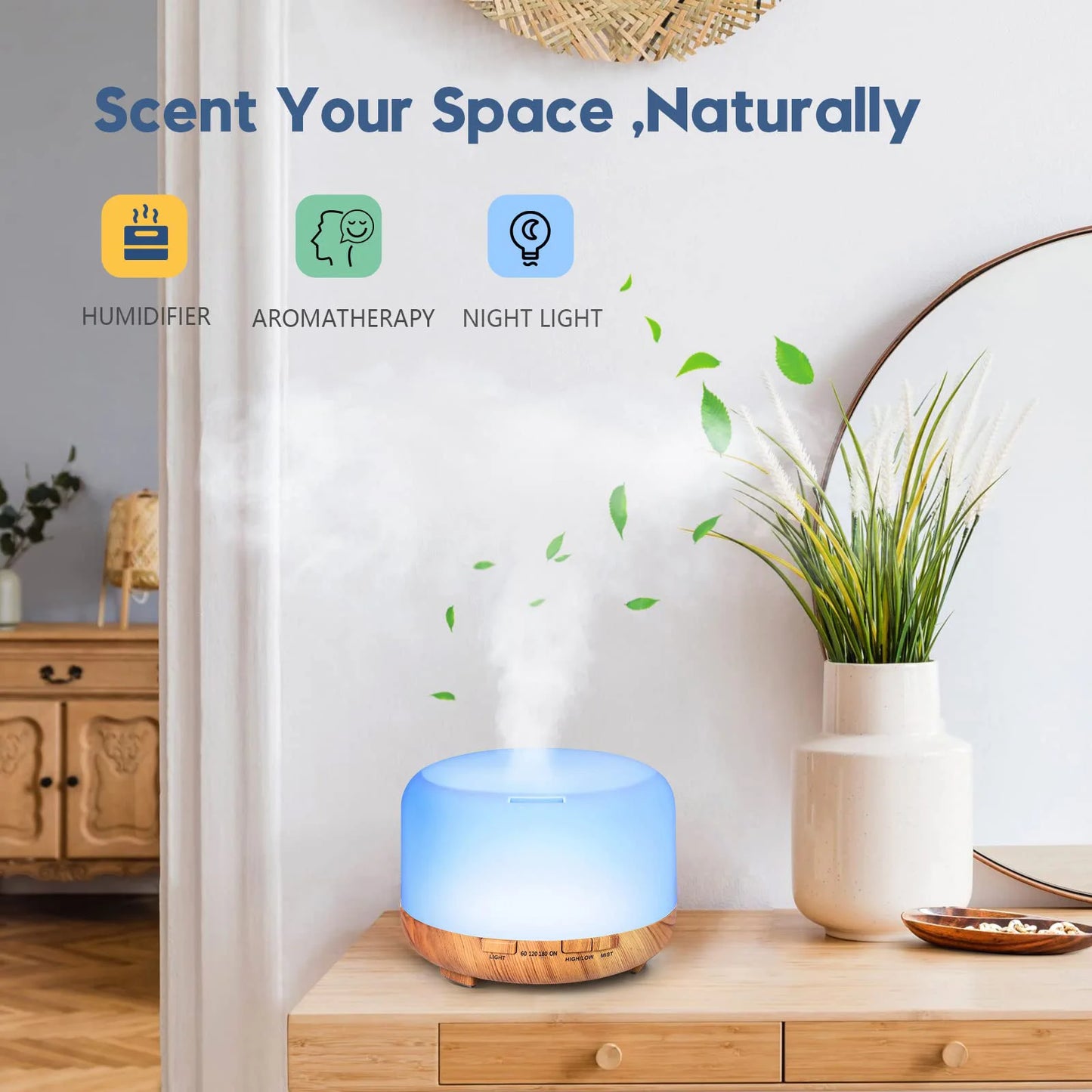 500ML Aroma Diffuser (Oils Optional)