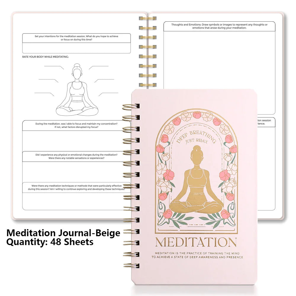 96 Pages A5 Hardcover Meditation Journal