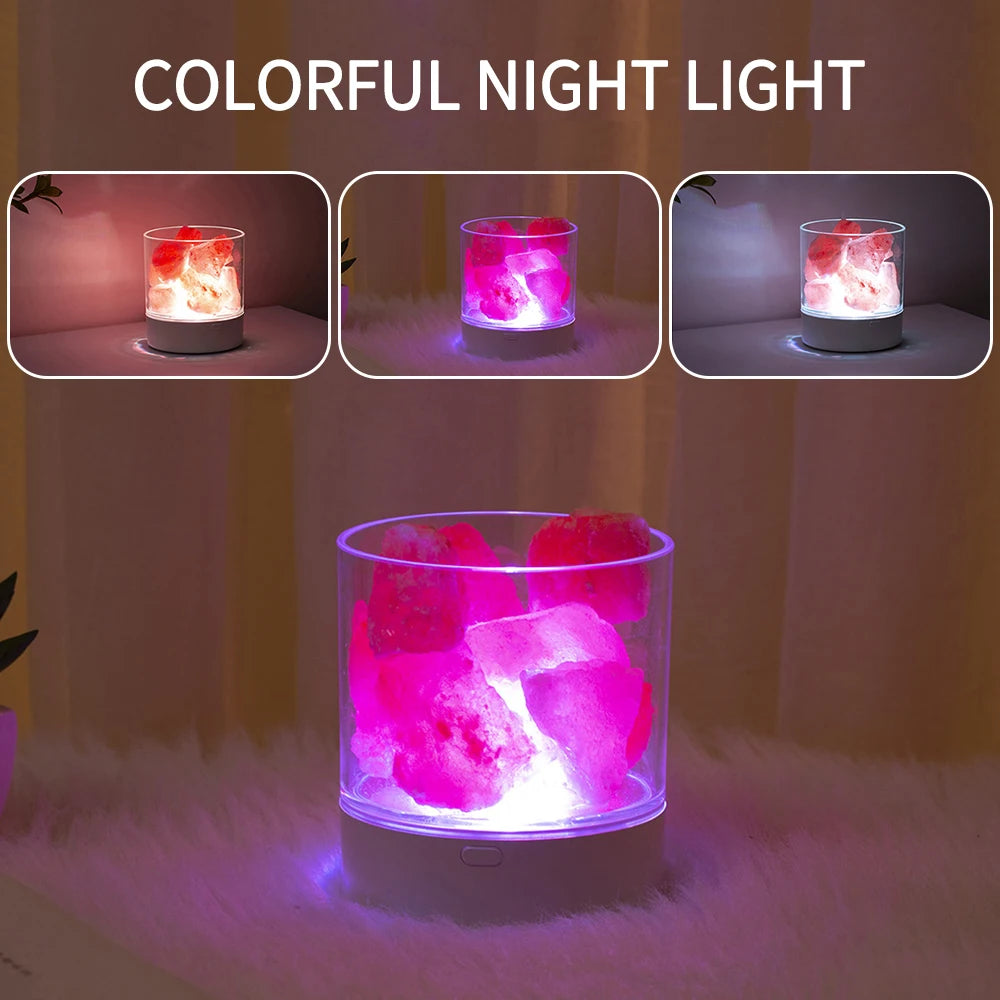 USB Natural Himalayan Salt Lamp Led