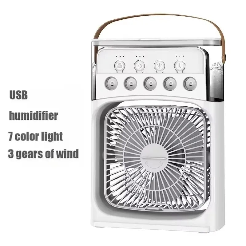 Portable humidifier fan three in one