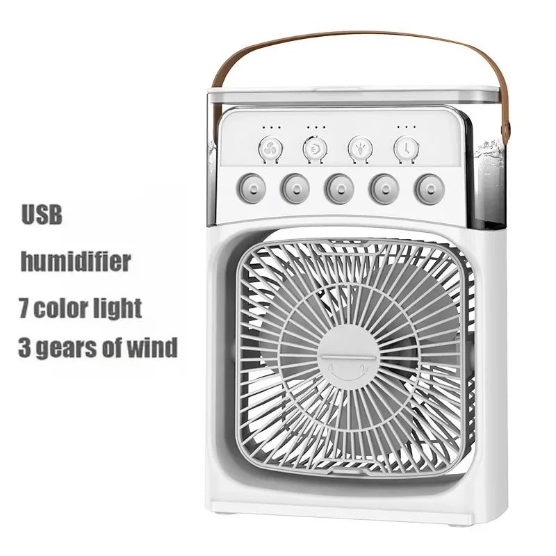 Portable humidifier fan three in one
