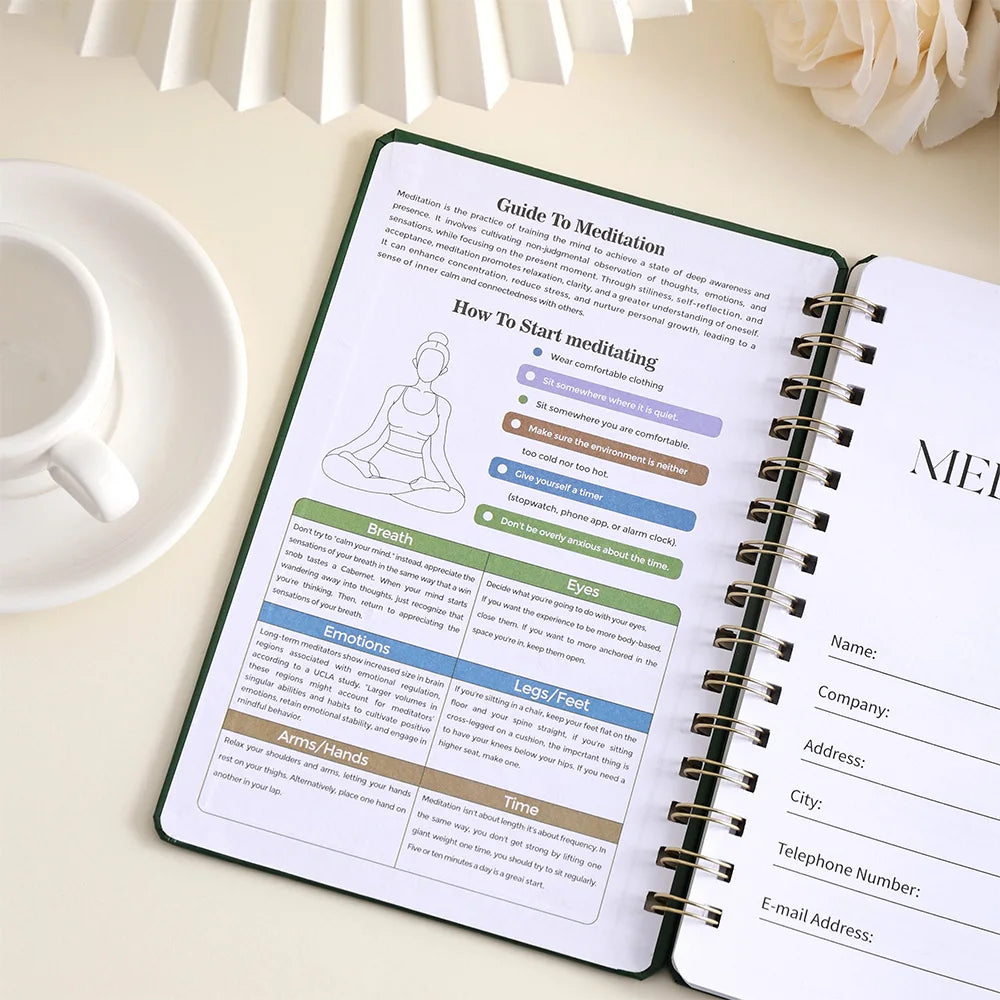 96 Pages A5 Hardcover Meditation Journal