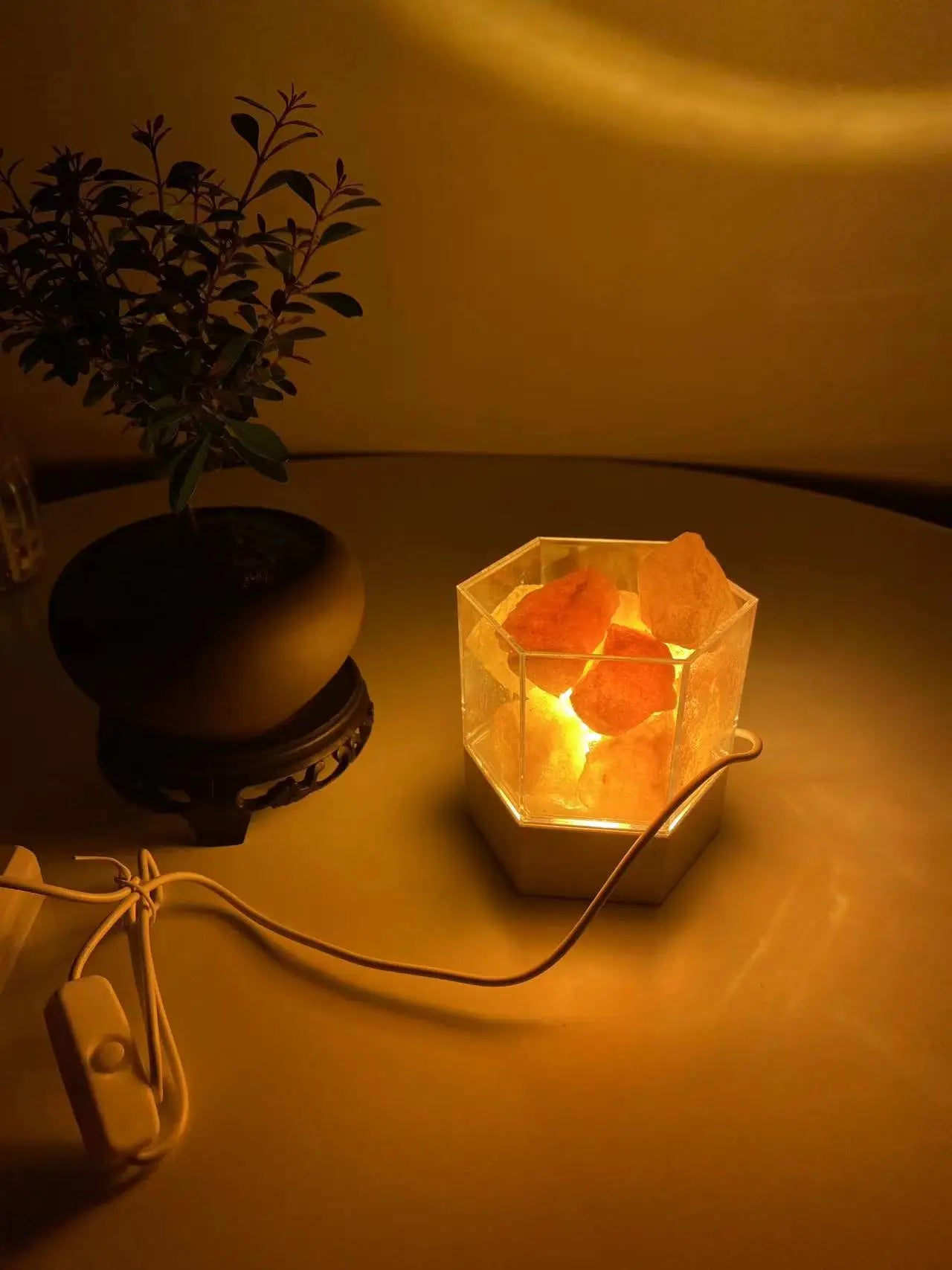 LED Natural Himalayan Crystal Salt Lamp