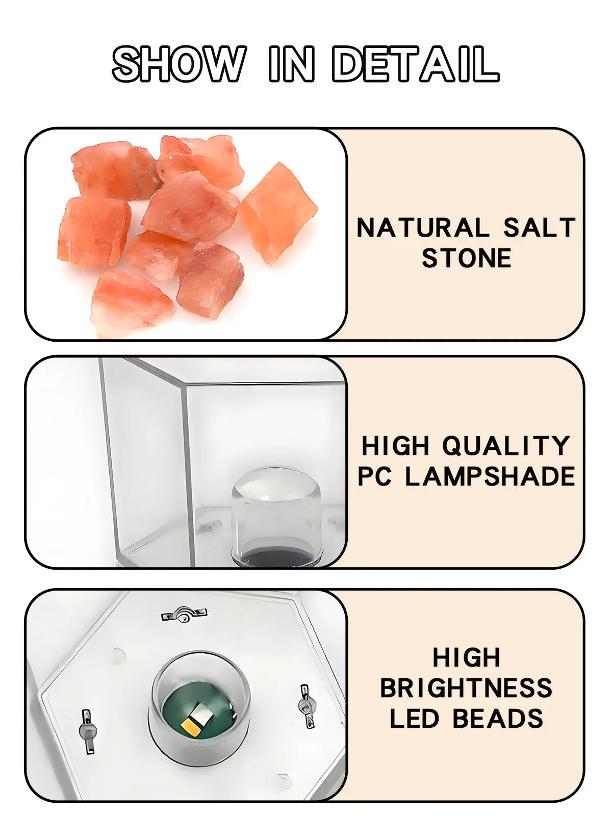 USB Desk Lamp Natural Himalayan Salt