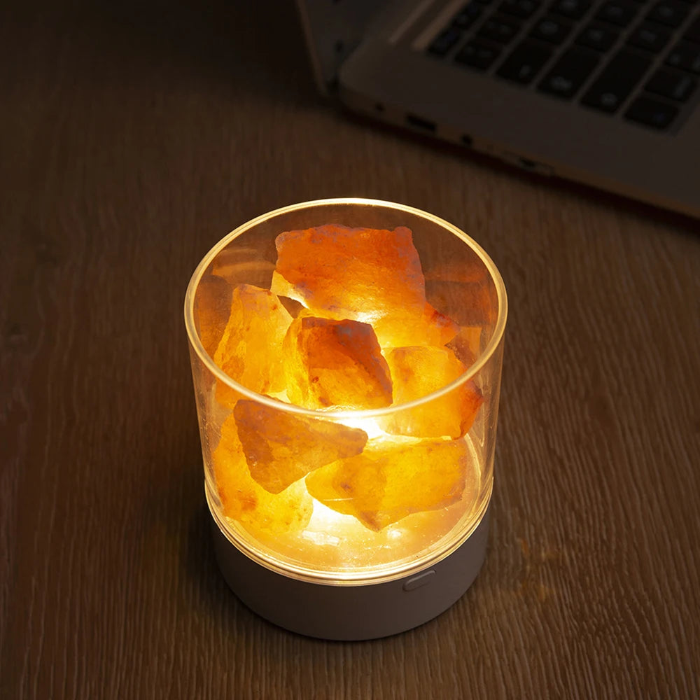 USB Natural Himalayan Salt Lamp Led
