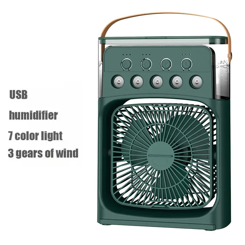 Portable humidifier fan three in one