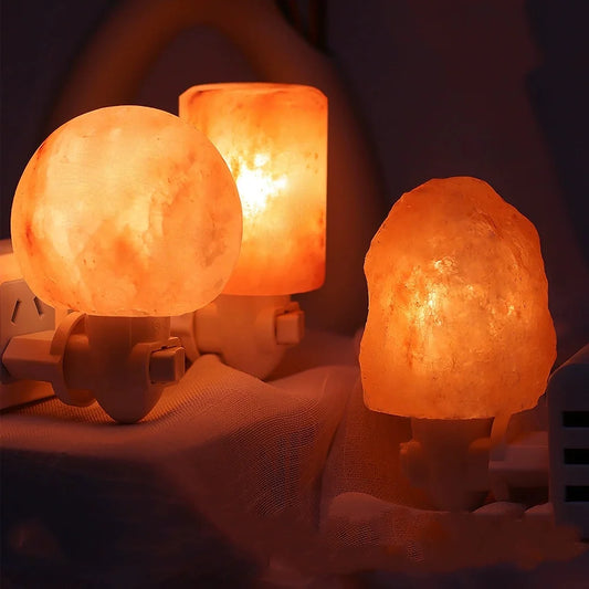 Himalayan Warm White Salt Lamp Night
