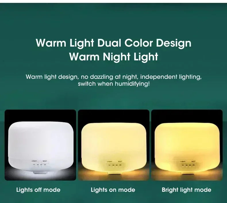 500ML Air Humidifier with Colorful LED Lights