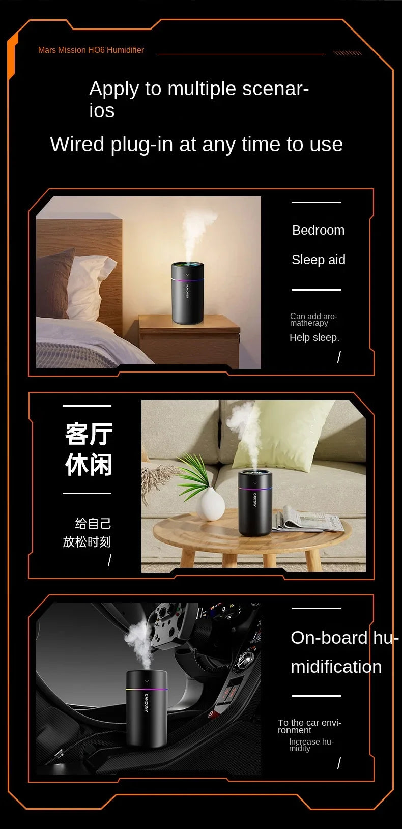 280ML Air Humidifier Large Fog