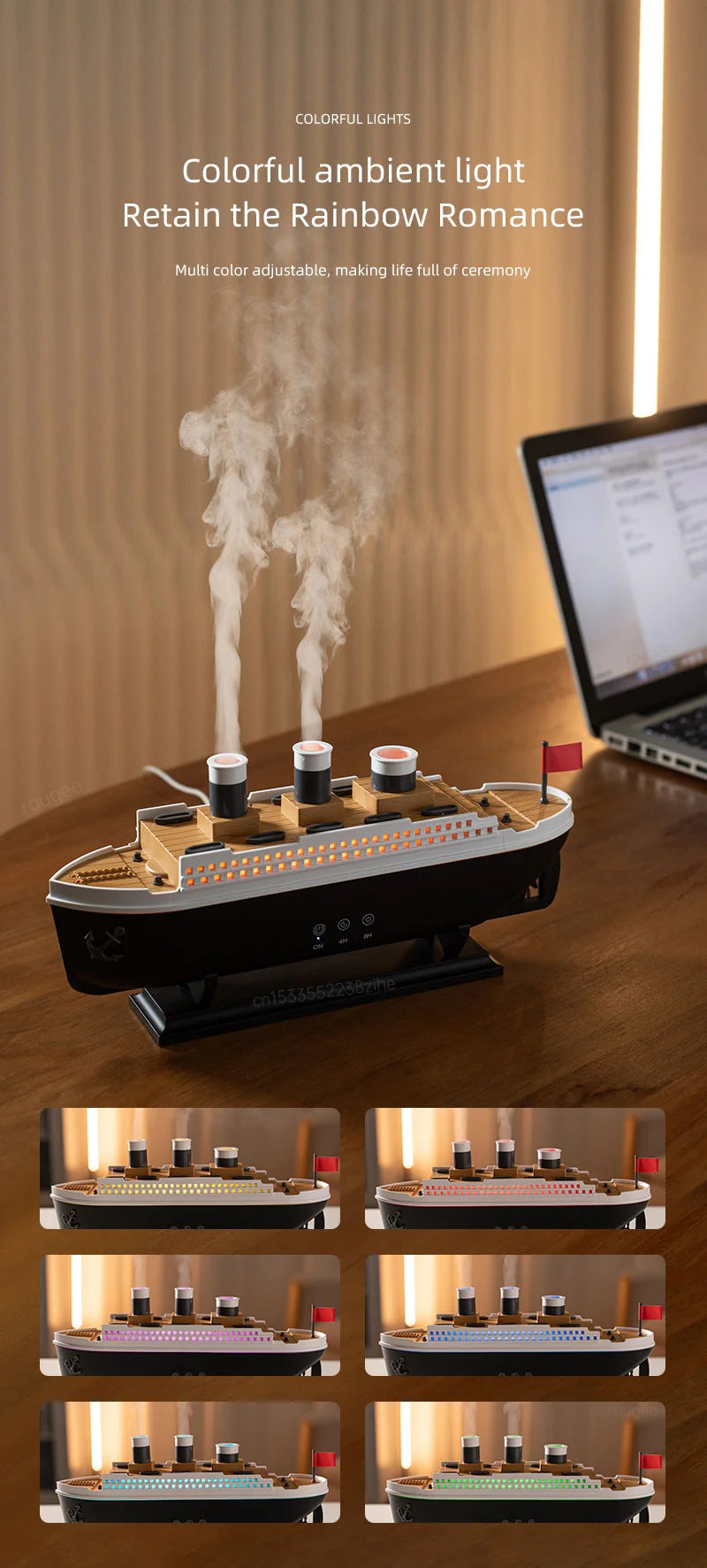 Ship Model Air Humidifier with Remote Control
