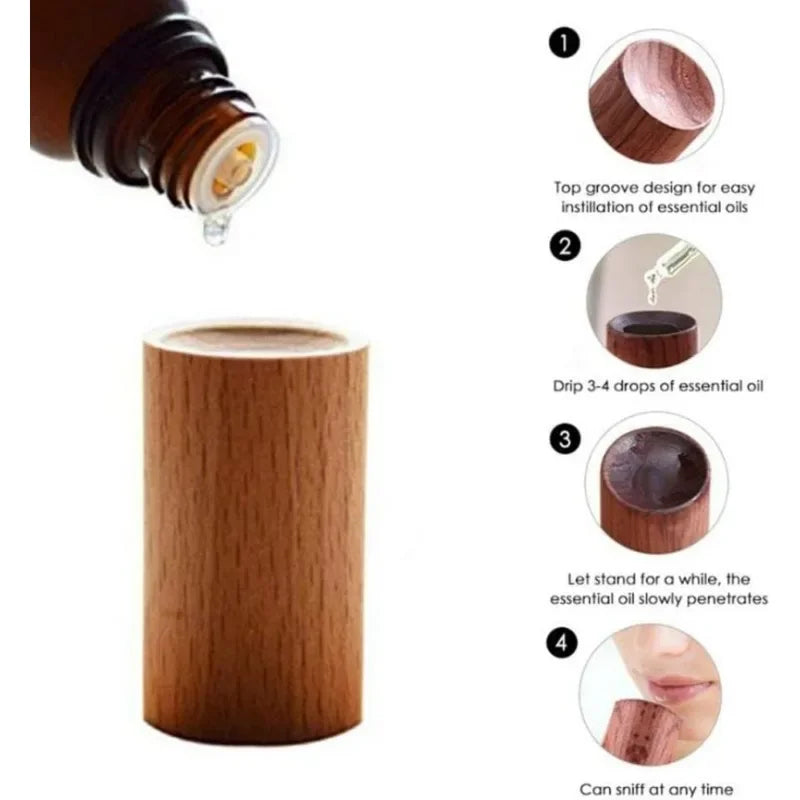10/1Pcs Wooden Essential Oil