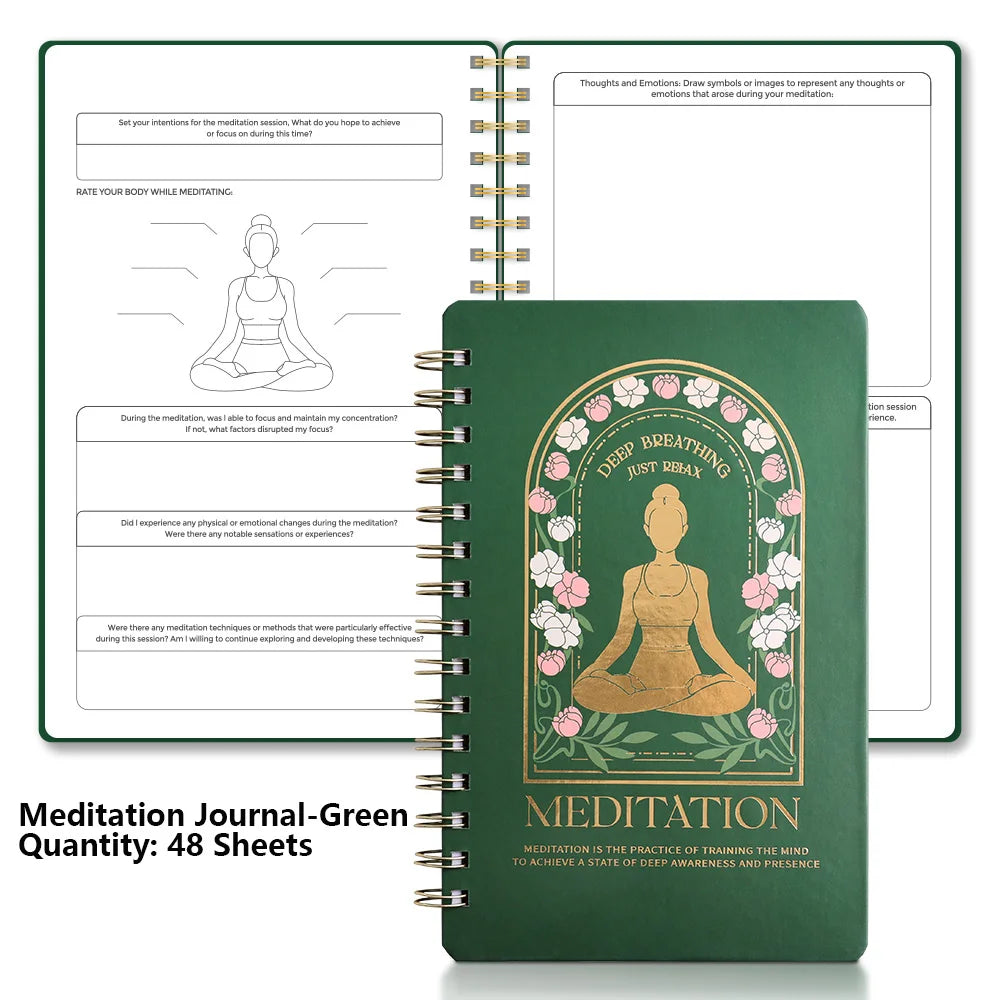 96 Pages A5 Hardcover Meditation Journal