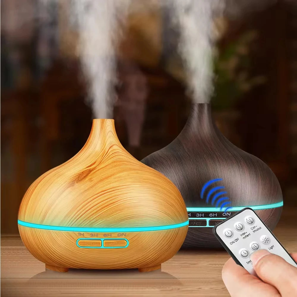 Air Humidifier Aromatherapy Essential Oil Diffuser Wood Grain