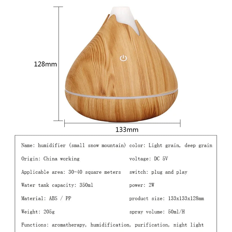 Aromatherapy Essential Oil Diffuser 350ML